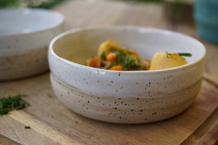 handgetöpferte Bowl Keramik Schale für Müsli, Suppe oder Salat
